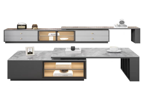 طقم طاولة تلفزيون مودرن مع طاولة قهوة