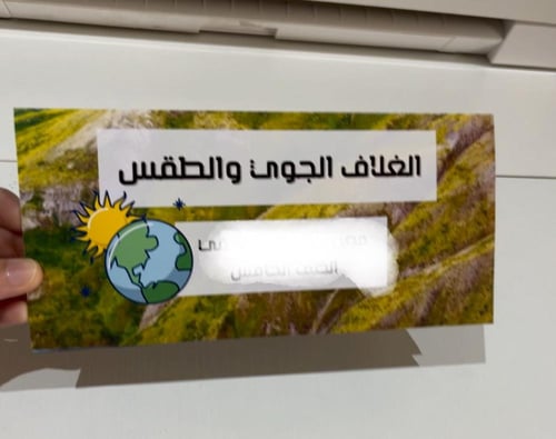 مطوية (الغلاف الجوي والطقس) مادة العلوم للصف الخام...