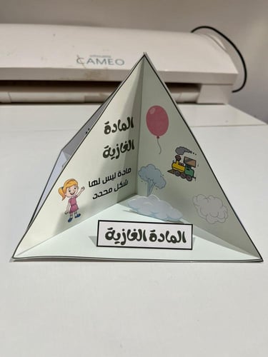 مطوية حالات المادة مادة العلوم للصف الأول الابتدائ...