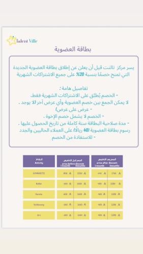 اشتراك شهري ( جمباز + كيكبوكسينق + فنون + بطاقة عض...