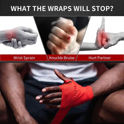 أربطة يد للملاكمة من بروريون، مقاس 4.5 متر اسود