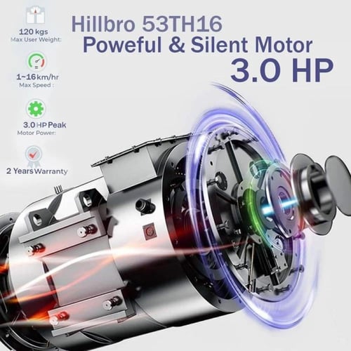 هيلبرو جهاز مشي قابل للطي 120 كغ محرك 3 حصان