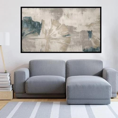 لوحات الفن التجريدي مقاس العرض 120الطول 70 أسود