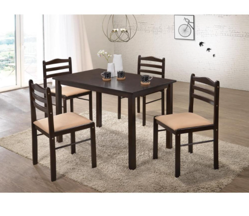 طاولة طعام 4 كراسي خشب ماليزي