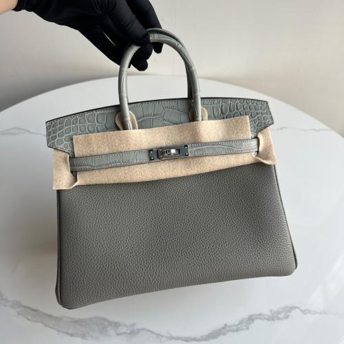 Birkin 25 togo touch alligator gris Mayer Phw