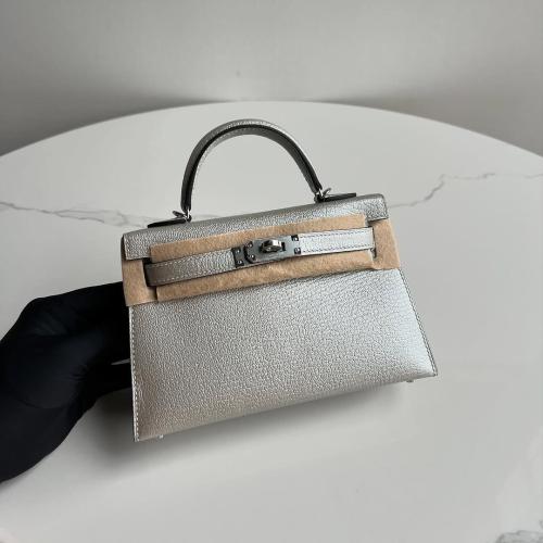 Mini Kelly chever Argente With PHW