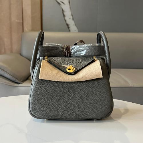Mini Lindy Clemence Gris Meyer With GHW