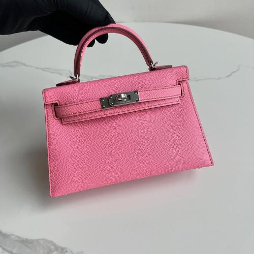 Mini Kelly epsom bubblegum pink With PHW
