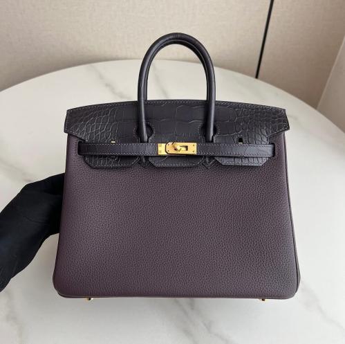 Birkin25 Togo risian Touch Alligator crocodile With ghw