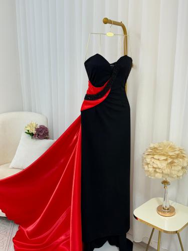 فستان ليكرا ميكادو مطرز