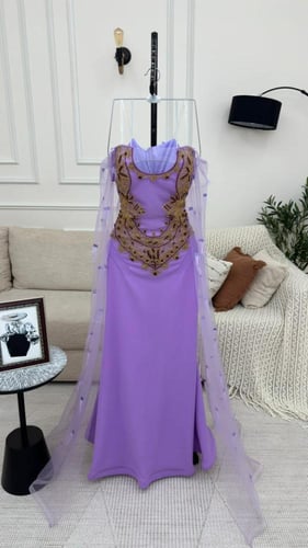 فستان كريب استرتش مطرز