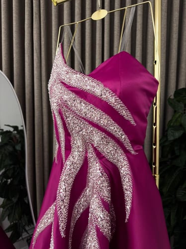 فستان ميكادو تطريز يدوي