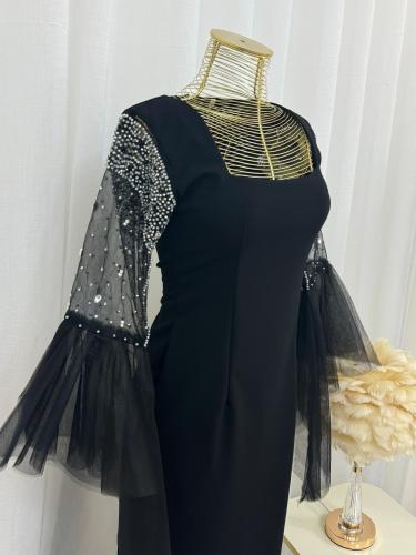 فستان لكرا تطريز كريستال