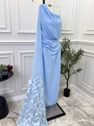 فستان جورجيت سماوي