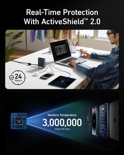 قابس شاحن برايم GaN ب4 منافذ USB-C وقدرة 240 واط م...