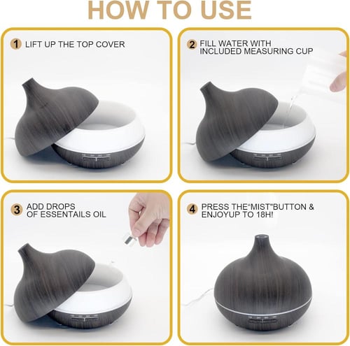 موزع زيوت عطرية من سكاي تاتش، موزع زيوت 550 مل مع...