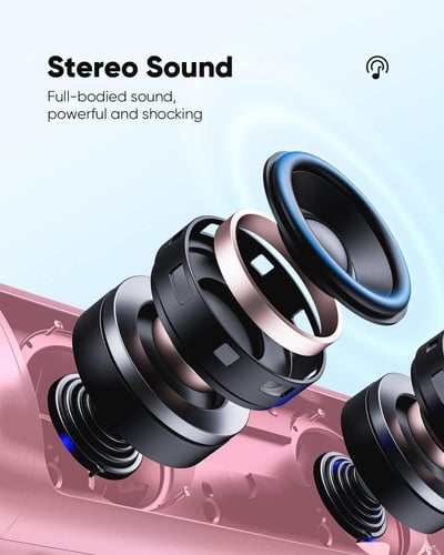 مكبر صوت بلوتوث مقاوم للماء بدرجة IPX5 مع صوت HD،...