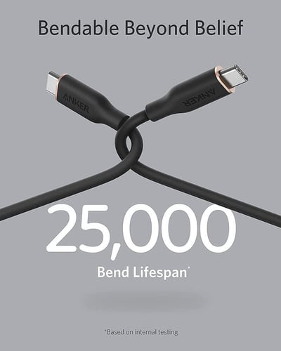 كابل أنكر باور لاين III فلو USB-C إلى USB-C بقوة 1...