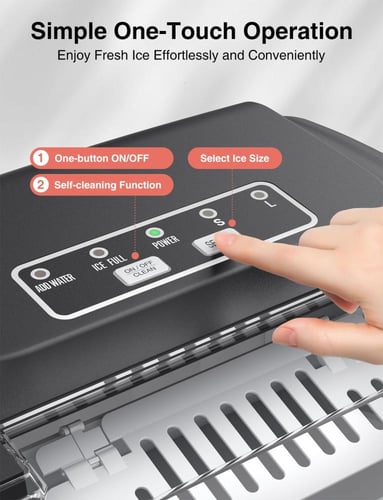 ماكينة ثلج ذكية محمولة - ثلج فوري في 6 دقائق - ذات...