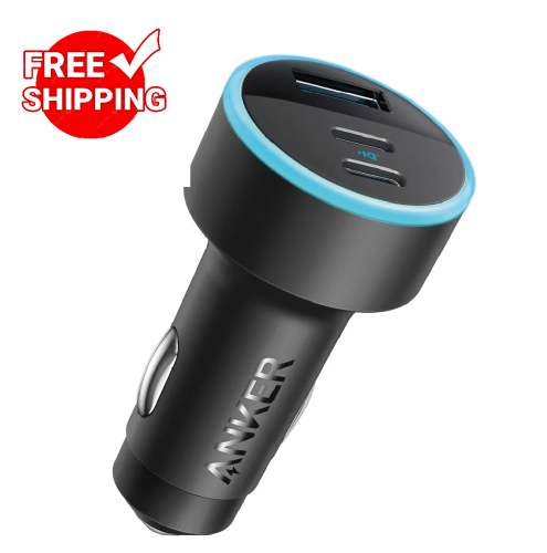 شاحن سيارة أنكر بثلاثة منافذ بقوة 67 واط / Anker 6...