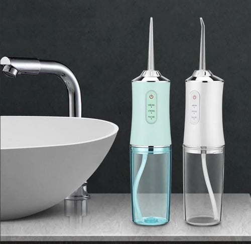 منظف الأسنان بالماء - قابل لإعادة الشحن - جهاز محم...