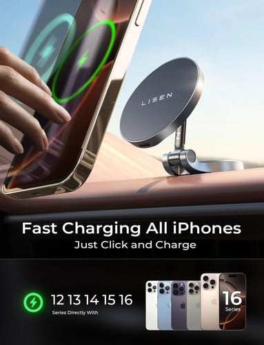 ليسين لشاحن حامل السيارة Magsafe، حامل هاتف السيار...