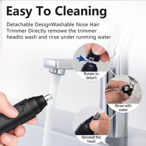 لينجي ماكينة تشذيب شعر الانف والاذن قابلة لاعادة ا...