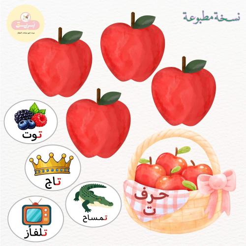 بطاقات مدلولات الحرف ت