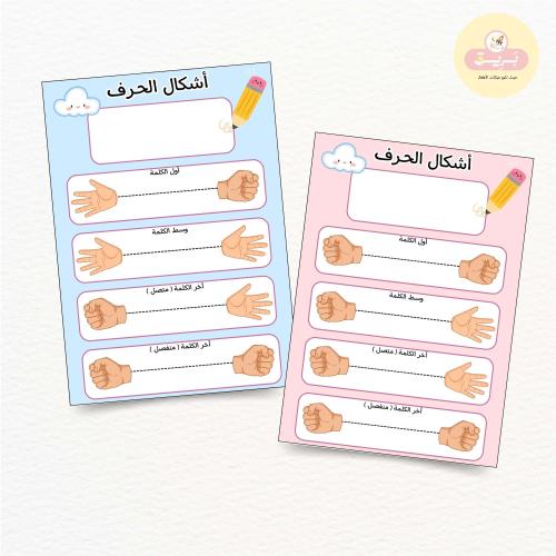 لوحات أشكال الحرف