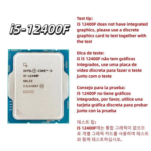 معالج Intel core i5 12400F 2.5