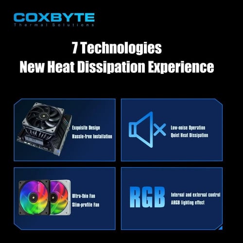 Coxbyte ITX وحدة المعالجة المركزية برودة 4Pin PWM...