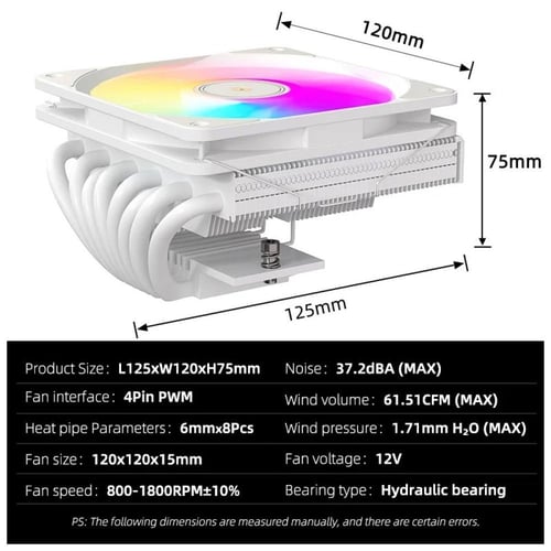 مبرد وحدة المعالجة المركزية TEUCER TE-75 RGB
