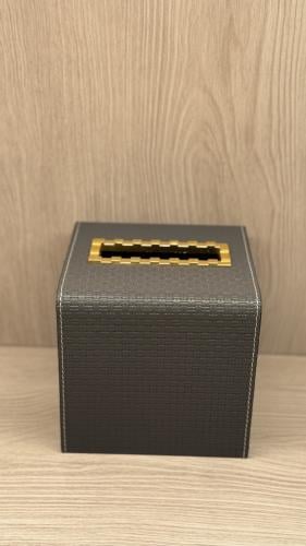 A box of square tissues