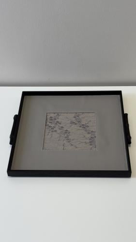 Leather and fabric tray