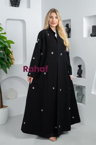 عباية بليزر كسر ربع كلوش مطرزة RH14
