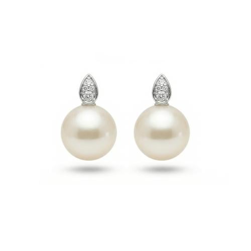 حلق الماس ذهب ابيض عيار18