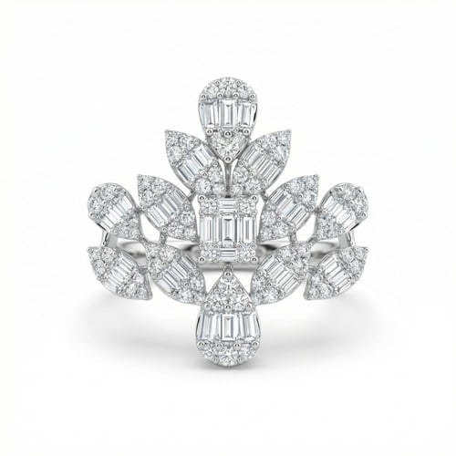 طقم ذهب ابيض والماس عيار18