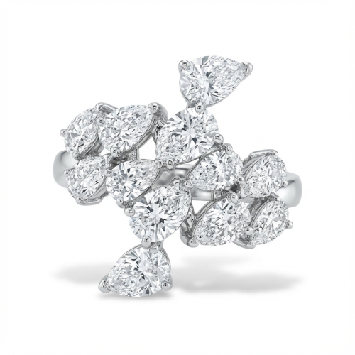 خاتم الماس ذهب ابيض عيار18