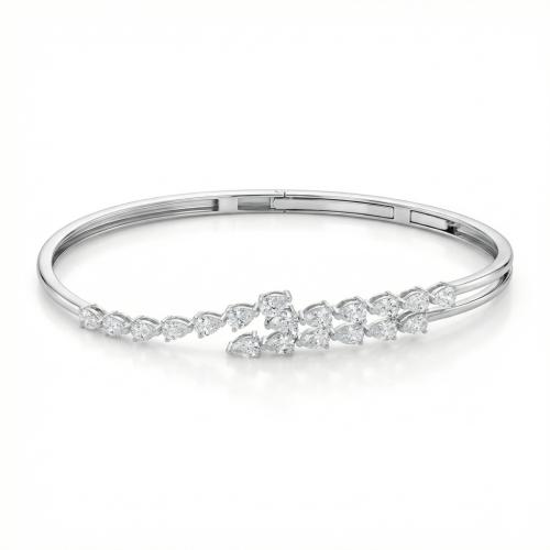 اسوارة الماس ذهب ابيض عيار 18