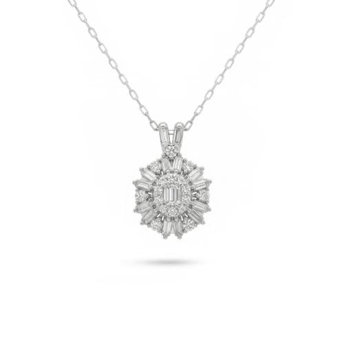 تعليقة الماس ذهب ابيض عيار18