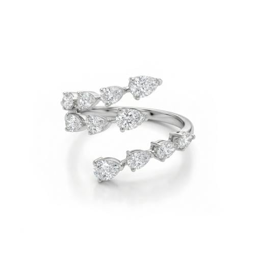 خاتم الماس ذهب ابيض عيار18