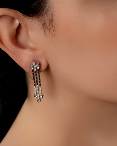 حلق الماس ذهب ابيض