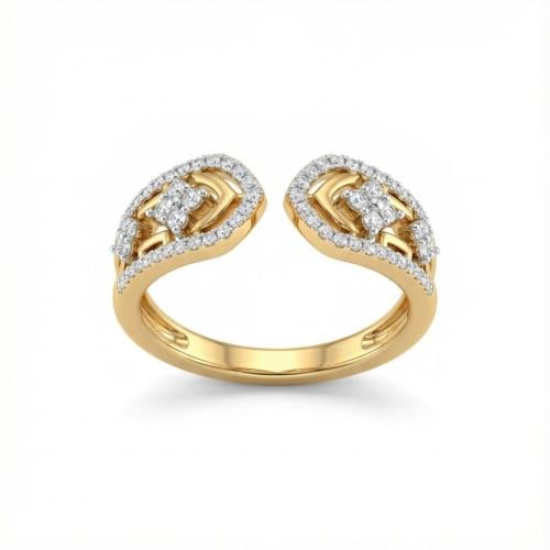 خاتم الماس ذهب روز جولد عيار18