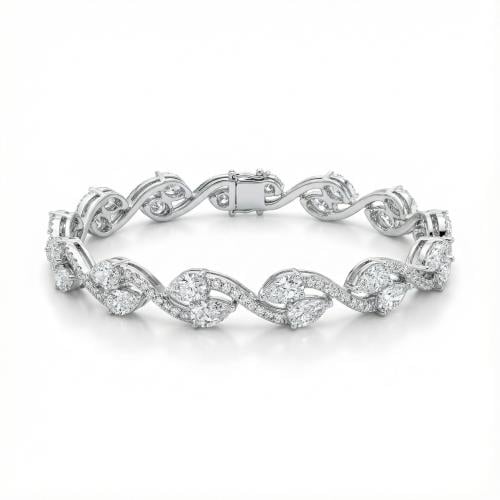 اسواره ذهب ابيض والماس