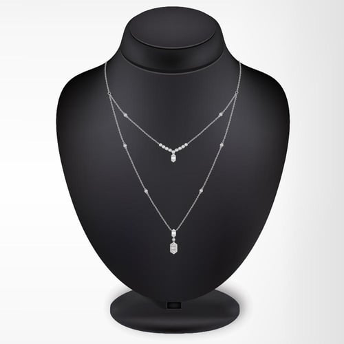 عقد ذهب ابيض والماس