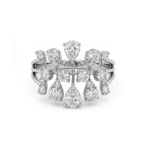 خاتم الماس ذهب ابيض عيار18