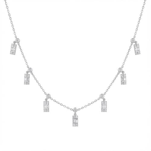 تعليقة الماس ذهب ابيض عيار18