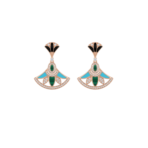 حلق الماس ذهب اصفر عيار18