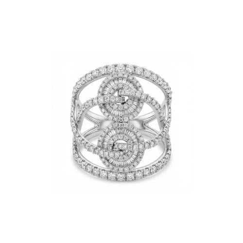 خاتم الماس ذهب ابيض عيار18