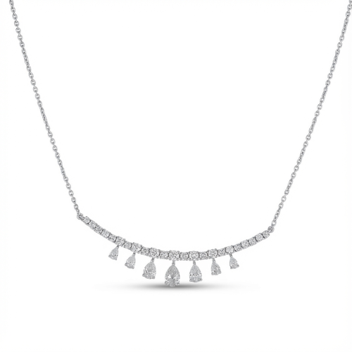 عقد الماس ذهب ابيض عيار18